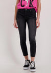 Monari Front Seam Slim Fit Jeans, Black
