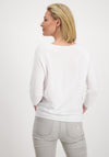 Monari Ribbed V Neck Light Jumper, White