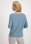 Monari Ribbed V Neck Light Jumper, Blue