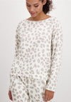 Monari Leopard Print Light Sweatshirt, Grey Multi