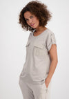 Monari Double Chest Pocket T-Shirt, Beige