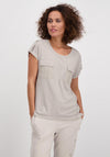 Monari Double Chest Pocket T-Shirt, Beige