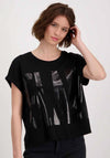 Monari Glam Straight T-Shirt, Black