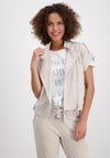 Monari Biker Style Short Vest Jacket, Beige