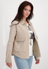 Monari Cotton Rich Short Shirt Jacket, Beige
