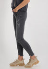 Monari Slim Leg Rhinestone Jeans, Grey