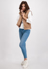 Monari Patch Pocket Short Gilet, Camel
