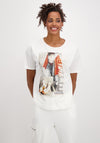 Monari Street Chic Graphic T-Shirt, White Multi