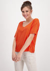 Monari Lightweight V Neck T-Shirt, Orange