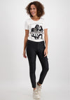 Monari Skinny Leg Faux Leather Jeans, Black