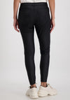 Monari Skinny Leg Faux Leather Jeans, Black