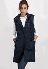 Monari Multi Pocket Long Gilet, Navy