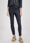 Monari Faux Leather Leggings, Navy