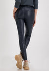 Monari Faux Leather Leggings, Navy