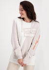 Monari Patchwork Relaxed Hoodie, Beige Multi