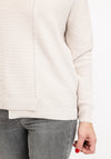 Monari Asymmetrical Knit Pullover, Beige