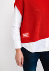 Monari Oversize Knit Vest, Red