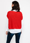 Monari Oversize Knit Vest, Red