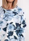 Monari Floral Print Sweatshirt, Blue Multi