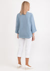 Monari Mixed Print Design Knit Jumper, Blue