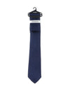Montagu Gothic Jacquard Print Tie & Pocket Square Set, Navy