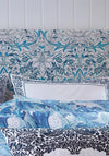 Morris & Co Acanthus Embroidered Square Pillowcase, Woad