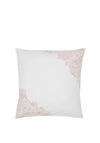 Morris & Co Strawberry Thief Embroidered Square Pillowcase, Cochineal Pink