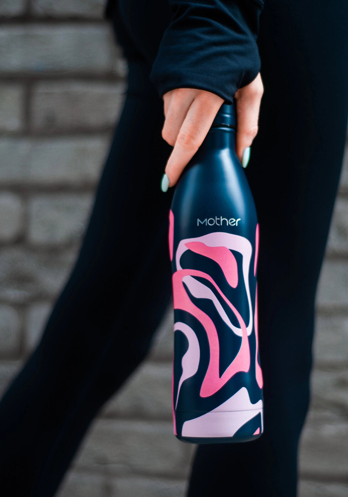 Mother Planet Pusher Reusable Bottle 500ml, Navy Pink