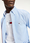 Tommy Hilfiger Organic Oxford Mini Print Shirt, Copenhagen Blue