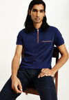 Tommy Hilfiger Tipped Zip Polo Shirt, Yale Navy