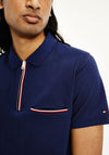 Tommy Hilfiger Tipped Zip Polo Shirt, Yale Navy