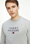 Tommy Hilfiger Stacked Tommy Flag Sweater, Medium Grey