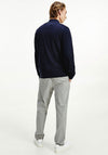 Tommy Hilfiger Fine Zig Zag Structure Half Zip Jumper, Desert Sky