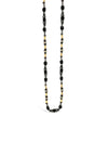 Absolute Jet Bead Long Necklace, Rose Gold