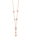 Absolute Diamante Rolo Chain Necklace, Rose Gold
