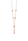 Absolute Diamante Rolo Chain Necklace, Rose Gold