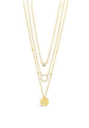 Absolute Small North Star Locket Necklace, Gold