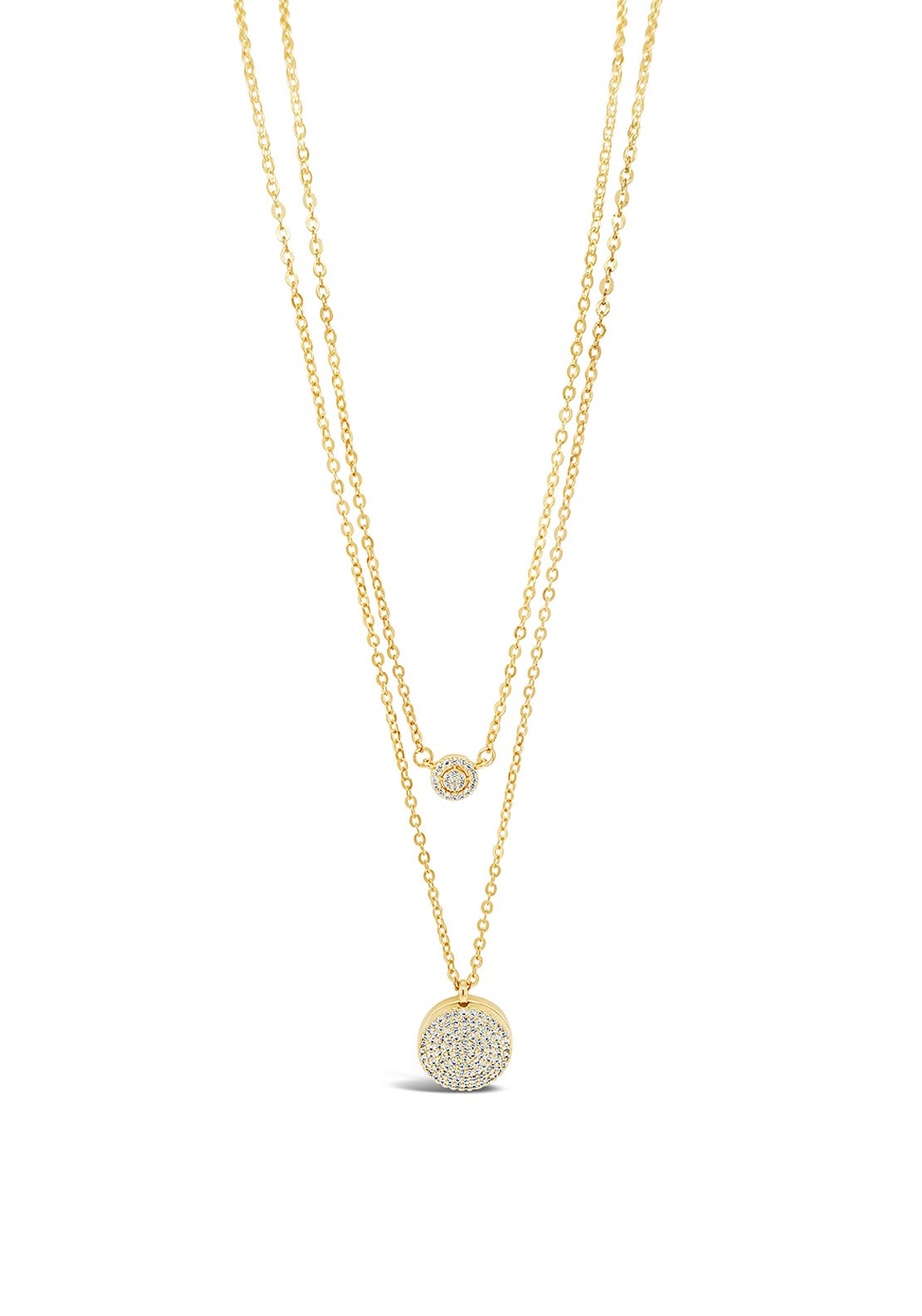 Absolute Crystal Locket Necklace, Gold