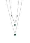 Absolute Emerald Layered Necklace, Silver