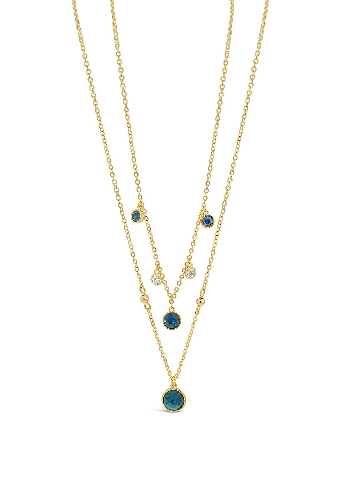 Absolute Sapphire Layered Necklace, Gold