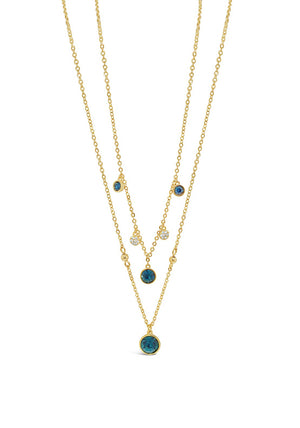 Absolute Sapphire Layered Necklace, Gold