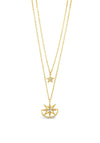 Absolute Star & Moon Necklace, Gold