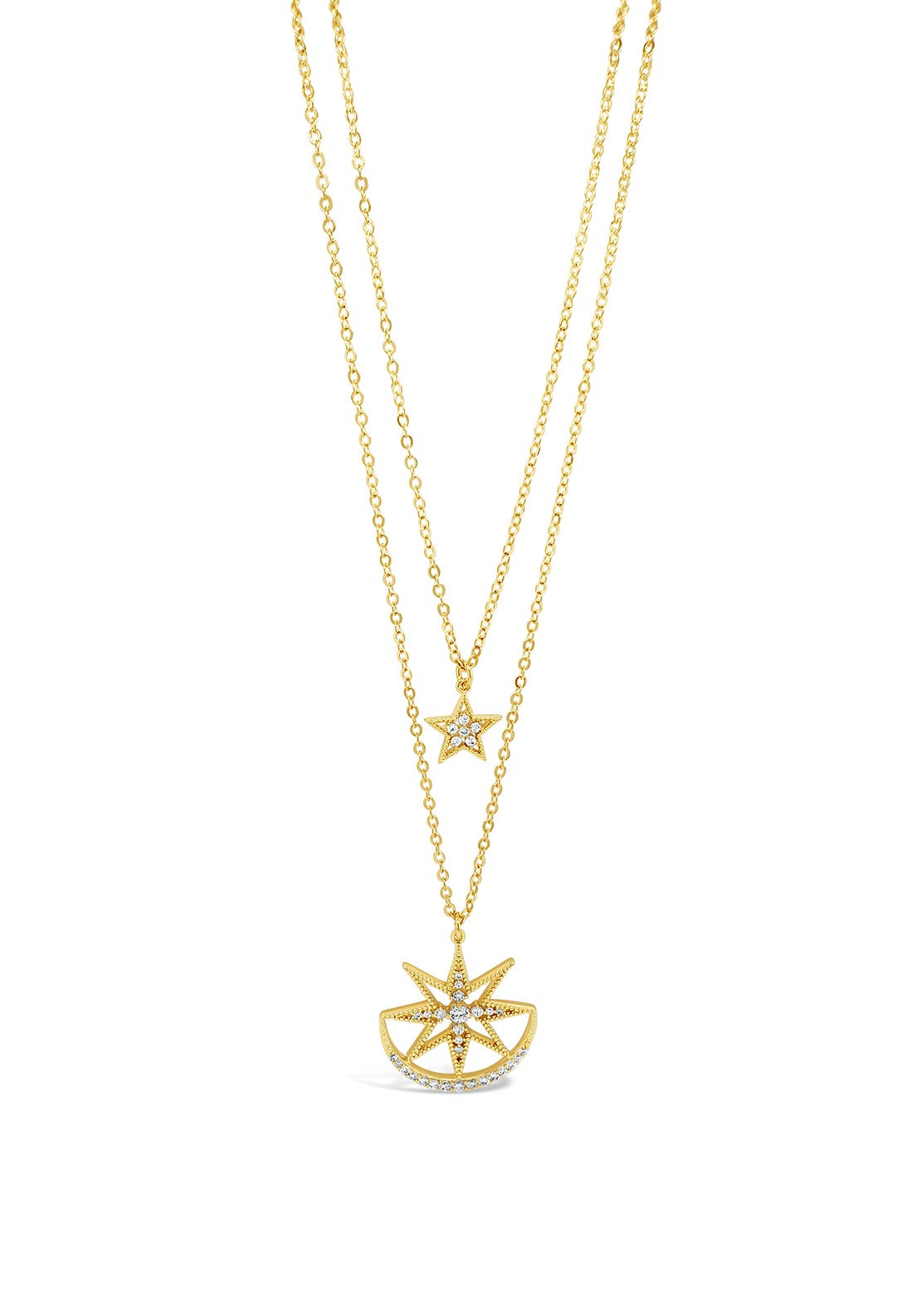 Absolute Star & Moon Necklace, Gold