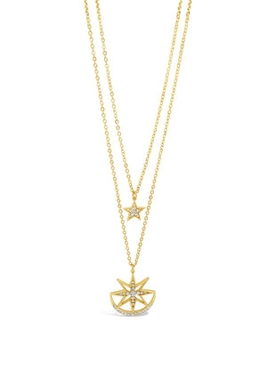 Absolute Star & Moon Necklace, Gold