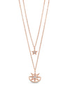 Absolute Star & Moon Necklace, Rose Gold