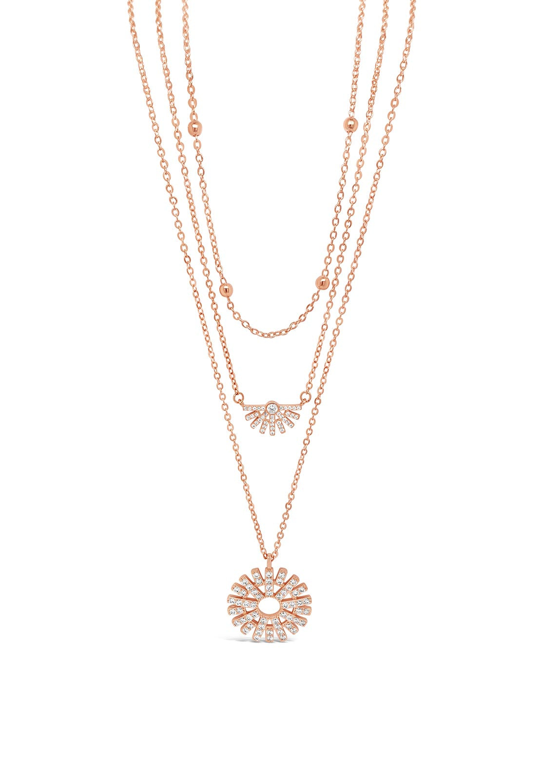 Absolute Sun Diamond Necklace, Rose Gold