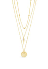 Absolute Sun Locket & Spike Pendant Necklace, Gold