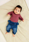 Name It Baby Girl Bibi Denim Sweat Pant, Dark Blue Denim