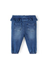 Name It Baby Girl Bibi Denim Sweat Pant, Dark Blue Denim