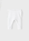 Name It Baby Girl Fausia Frill Legging, Bright White